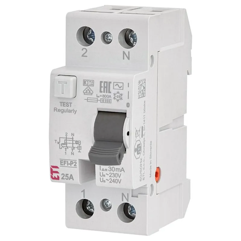 Finální Výprodej ETI CHRÁNIČ 10 EFI-P2 AC 25/0,03 10KA 002061211