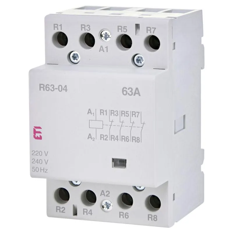 ETI STYKAČ R 63-04 230V 4-PÓL. 3M 4XV IN=63A UN=230V AC 002463480 Jen Po Omezenou Doba