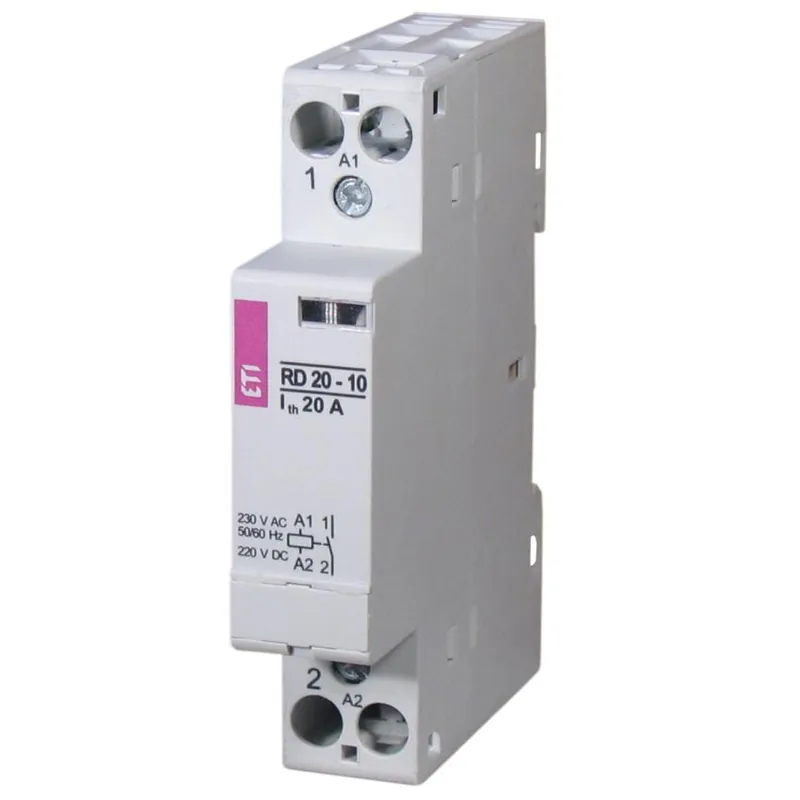 Nízká Cena ETI STYKAČ RD 20-10 1-PÓL. 1M 1XZ IN=20A UN=230V AC/DC 002464000