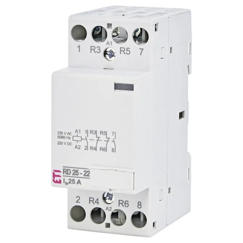 ETI STYKAČ RD 25-22 4-PÓL. 2M 2XZ + 2XV IN=25A UN=230V AC/DC 002464014 Poslední Šance