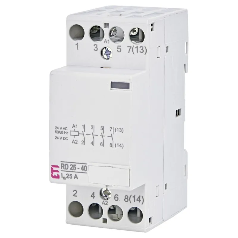 ETI STYKAČ RD 25-40 4-PÓL. 2M 4XZ IN=25A UN=24V AC/DC 002464011 Jen Po Omezenou Doba