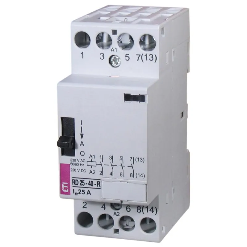 Akční Nabídka ETI STYKAČ RD 25-40 4-PÓL. 2M IN=25A UN=24V AC/DC S FUNKCÍ ON-OFF-AUTO 002464055