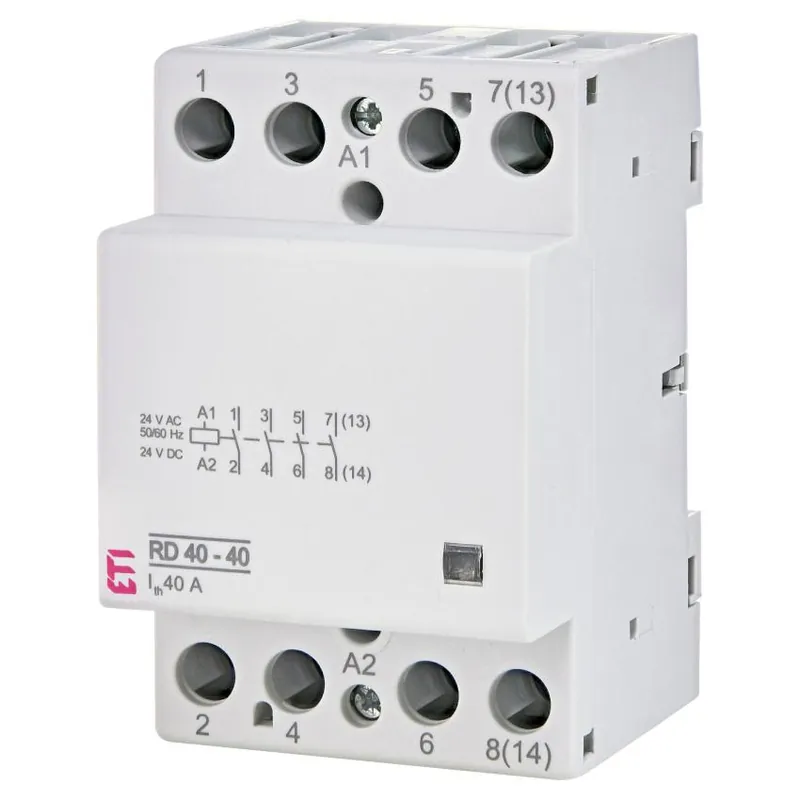 ETI STYKAČ RD 40-40 4-PÓL. 3M 4XNO=40A UN=24V AC 002464019 Nízká Cena