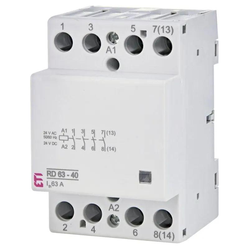 Autentický ETI STYKAČ RD 63-40 4-PÓL. 3M 4XZ IN=63A UN=24V AC/DC 002464027