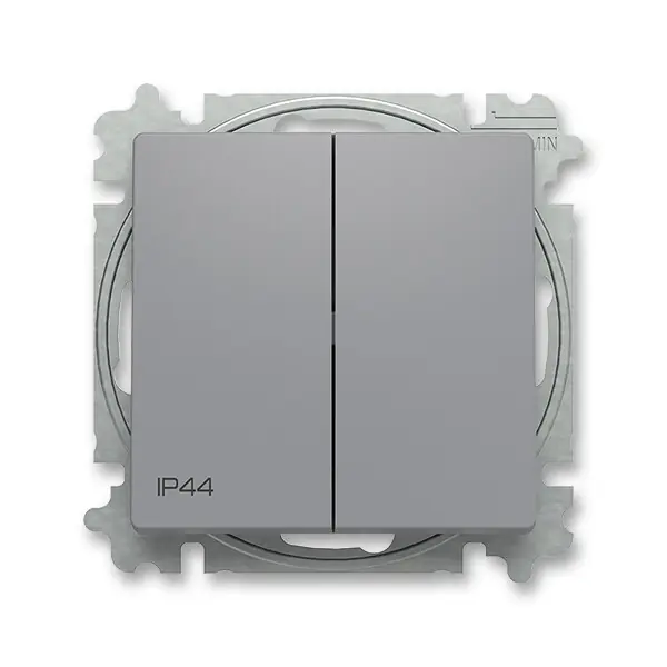Pouze Dnes ABB 3559T-A52940 241 ZONI Přepínač dvojitý střídavý, s krytem, řazení 6+6, IP44 šedá