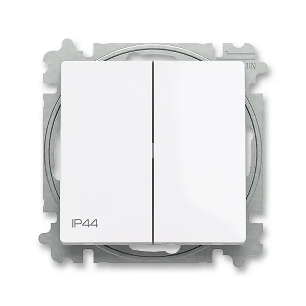 ABB 3559T-A52940 500 ZONI Přepínač dvojitý střídavý, s krytem, řazení 6+6, IP44 bílá Přímo Od Výrobce