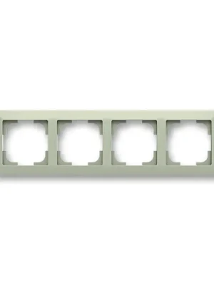 ABB 3901T-A00040 143 ZONI Rámeček čtyřnásobný, pro vodorovnou i svislou montáž olivová / bílá Omezená Nabídka