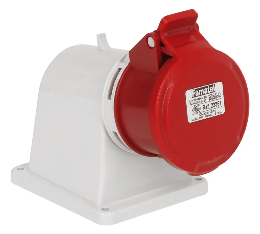 Přímo Od Výrobce FAM ZÁSUVKA VEST. 23351 IP54 400V 16A 5P 6H ŠIKMÁ 90ST