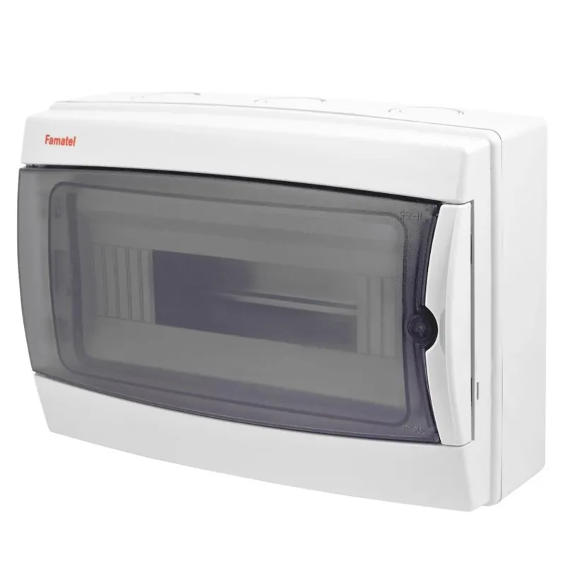 Nová Kolekce FAMATEL ROZVODNICE ACQUA 3912-T IP65, 12MOD., PRŮHLED. DVEŘE, 217X307X105MM