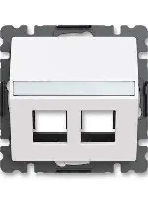 ABB 5014T-A00418 500 ZONI Kryt zásuvky komunikační přímé (2x), s upevňovacím třmenem bílá Novinka