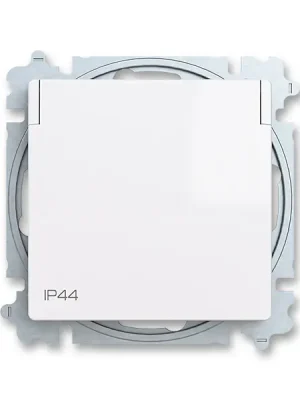 ABB 6619T-A06995 500 ZONI Zásuvka jednonásobná, s cl., s víčkem, IP44 bílá Top Prodej