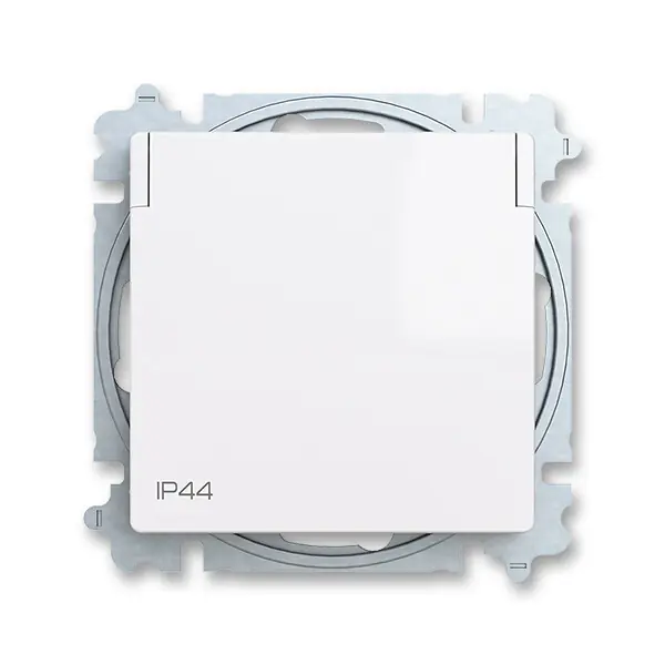 ABB 6619T-A06995 500 ZONI Zásuvka jednonásobná, s cl., s víčkem, IP44 bílá Top Prodej