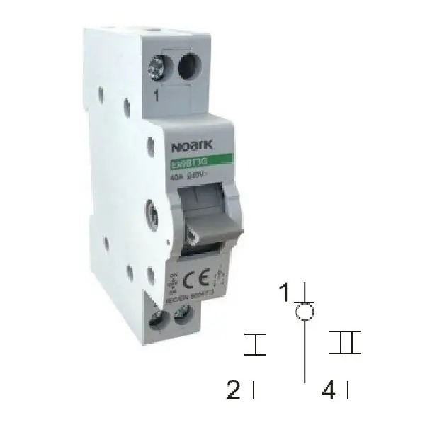 Noark 113919 Ex9BT3G 1CO 32A EU Skupinový přepínač (I-0-II), 1CO, 32A Nízká Cena