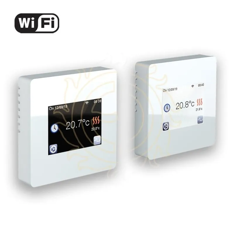 Zlevněný Termostat podlahový dotykový FENIX TFT WiFi programovatelný, displej z mléčného skla