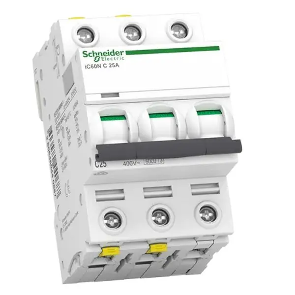 SCHNEIDER A9F04325 Acti9 Jistič iC60N 3P 25A C 6kA Nízká Cena
