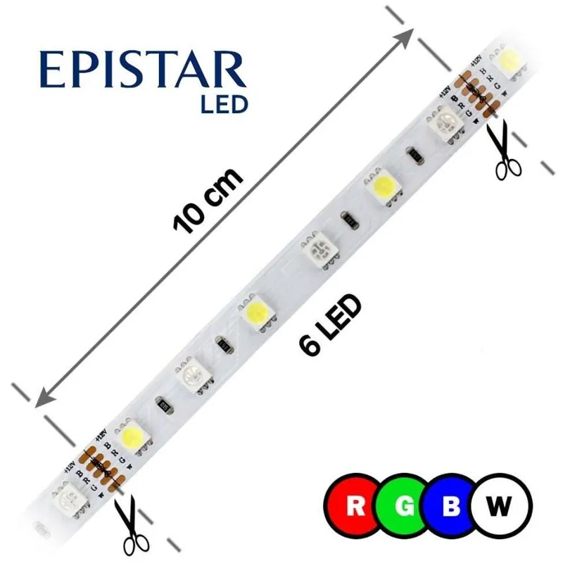 Cenový Hit FK TECHNICS LED PÁSEK 60LED/M 5050 IP20 RGBW 6000-6500K BÍLÁ 12V METRÁŽ 4738661-60M