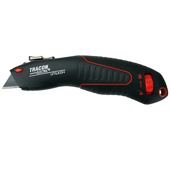 Must-Have Tracon UTILK04 Nůž s trapézovopu čepelí, Al rukojeť s gumovou vložkou, čepel T SK4
