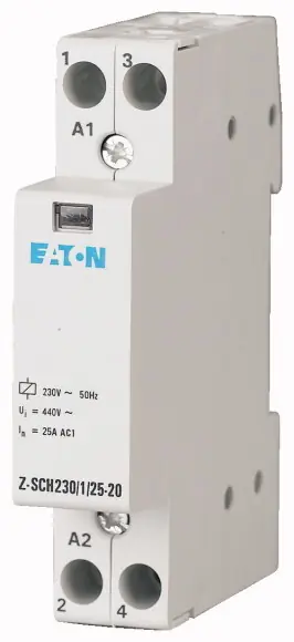 EATON 193886 Z-SCH230/1/25-11 Instalační stykač, Uc=230V AC, In=25A, 1zap. 1vyp. Nejlepší Cena