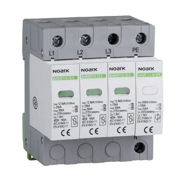 Akční Cena NOARK 105505 Ex9UE1+2 25 3PN 280 Svodič třída 1+2 (B+C),25 kA,280VAC,3+N