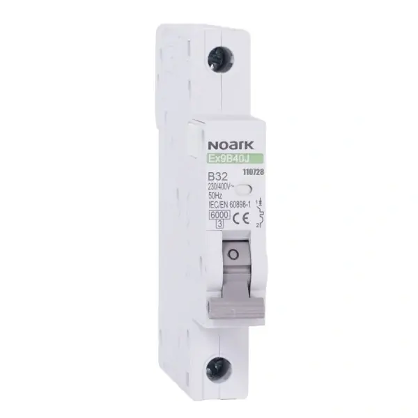 Nová Kolekce NOARK 110728 Ex9B40J 1P B32 Úzký instalační jistič 13,5 mm, 6 kA, char. B, 32 A, 1pól