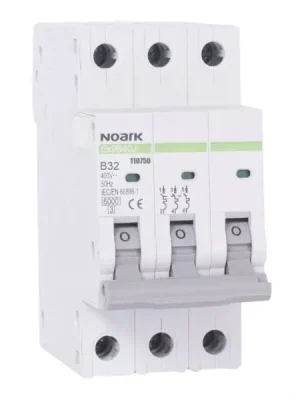 Oblíbený NOARK 110750 Ex9B40J 3P B32 Úzký instalační jistič 40,5 mm, 6 kA, char. B, 32 A, 3pól