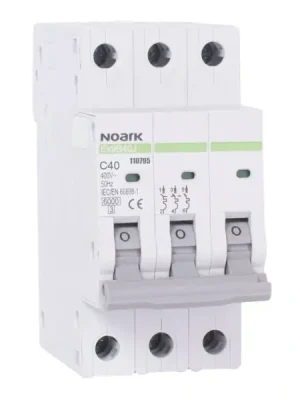 NOARK 110795 Ex9B40J 3P C40 Úzký instalační jistič 40,5 mm, 6 kA, char. C, 40 A, 3pól Zlevněný