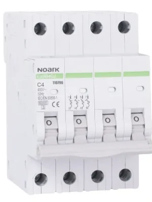 Pouze Dnes NOARK 110799 Ex9B40J 4P C4 Úzký instalační jistič 54 mm, 6 kA, char. C, 4 A, 4pól