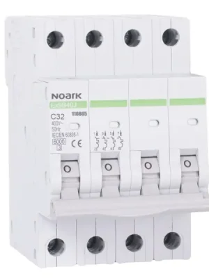 NOARK 110805 Ex9B40J 4P C32 Úzký instalační jistič 54 mm, 6 kA, char. C, 32 A, 4pól Akce