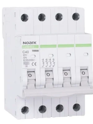 Rychlé Dodání NOARK 110806 Ex9B40J 4P C40 Úzký instalační jistič 54 mm, 6 kA, char. C, 40 A, 4pól