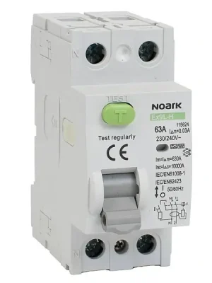 Noark 115622 Ex9L-H 2P 25A F 30mA Proudový chránič 10kA, 2-pól,25A, 30mA, F Kup Teď