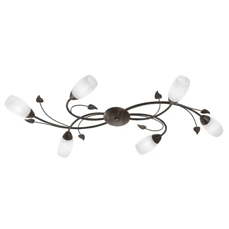 Stropní svítidlo GLOBO VENEZIA 6xE14 kov imitace rzi sklo alabastr 60800623X Nejlepší Volba