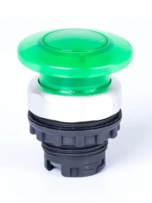 Sezónní Sleva NOARK 105641 Ex9P1 MI g Hlavice s hřibovitým tlačítkem, 40 mm, bez aretace, prosvětlená, zelená