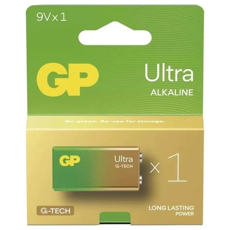 Alkalická baterie GP Ultra 9V (6LF22), blistr 1ks Super Cena