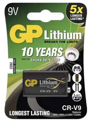 Expresní Doručení Lithiová baterie GP 9V (CR-V9), blistr 1ks