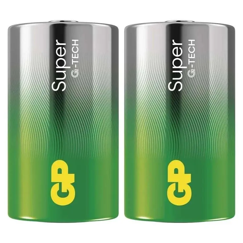 Alkalická baterie GP Super D (LR20), fólie 2ks Originální
