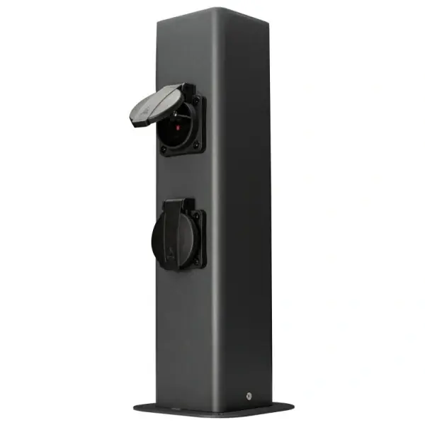 Zásuvkový sloupek Tracon GARN2F do exteriéru, 2xFRENCH, max.16A, 250VAC, 2600W, 3x1,5mm2, H05VV-F, IP54 Výprodej
