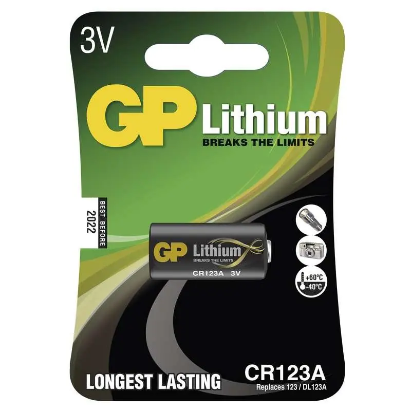 Akční Cena Lithiová baterie GP CR123A 3V, blistr 1ks
