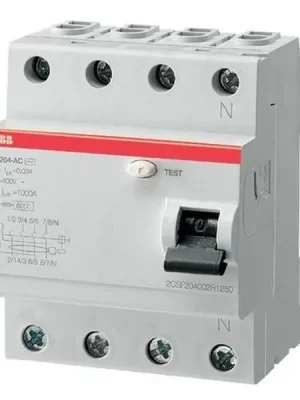 Zlevněný ABB ELSYNN FH204 AC-40/0,03 Proudový chránič 4-pól, 40A, 6kA *2CSF204002R1400