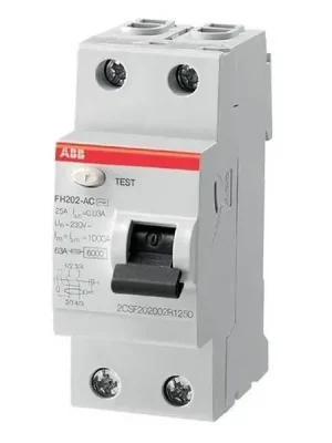Víkendová Akce ABB ELSYNN FH202 A-25/0,03 Proudový chránič 2-pól, 25A, 6kA *2CSF202102R1250