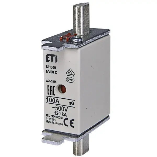 Nakupujte Hned ETI 004181214 Pojistka nožová NV 00 C KOMBI 500V 100A gL-gG