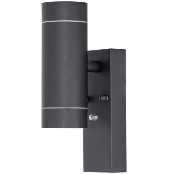 Poslední Šance Tracon SPGU10IPFA2A Nástěnné bodové svítidlo, exterier., antracit, soumr. spín. 100-240VAC, 50Hz, 2xGU10, max.35W, 30lux, IP44