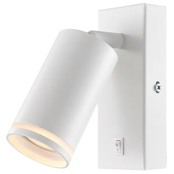Tracon SPGU10LFW Nástěnné nastavitelné bodové svítidlo, bílé, se spínačem 100-240VAC, 50Hz, 1xGU10, max.35W Pouze Dnes