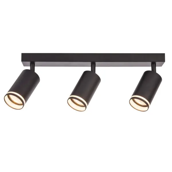 Oblíbený Tracon SPGU10LMA3B Stropní nastavitelné bodové svítidlo, černé 100-240VAC, 50Hz, 3xGU10, max.3x35W