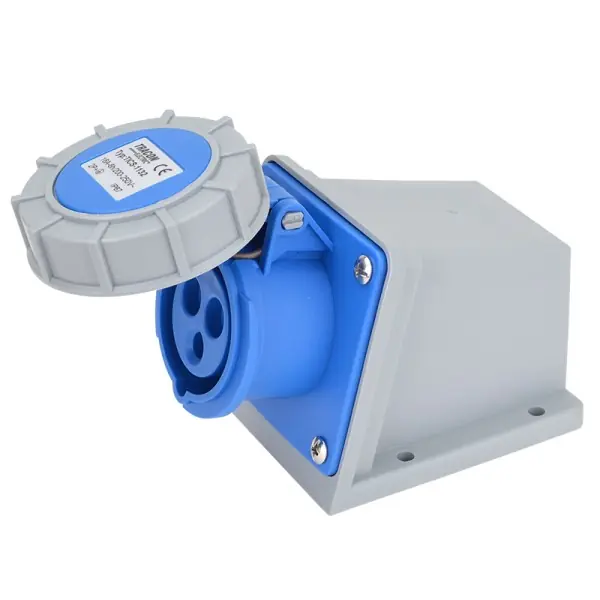 Tracon TICS-1132 Nástěnná průmyslová zásuvka 16A, 250V, 2P+E, 6h, IP67 Značkový