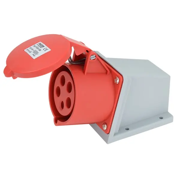 Tracon TICS-125 Nástěnná průmyslová zásuvka 32A, 400V, 3P+N+E, 6h, IP44 Ověřený