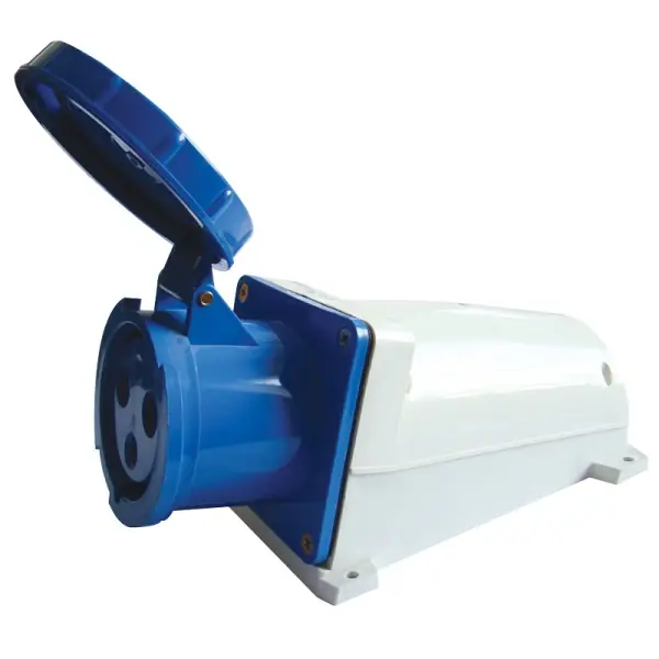 Tracon TICS-143 Nástěnná průmyslová zásuvka 125A, 250V, 2P+E, 6h, IP67 Nízká Cena