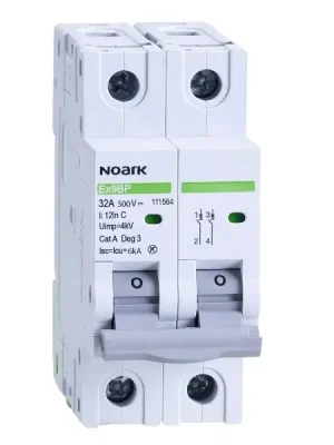 Noark 111561 Ex9BP 2P DC500V C16 DC jistič 6 kA pro PV aplikace, char.C, 16 A, 500 V DC, 2pól Oblíbený
