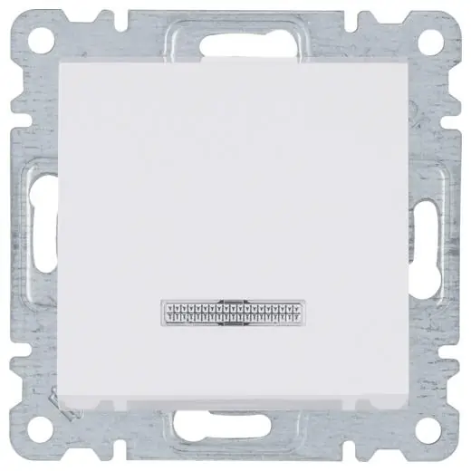 Spínač jednopólový Hager Lumina řazení 1 s podsvětlením 16A/250V WL0610 bílá lesk Bezpečná Platba