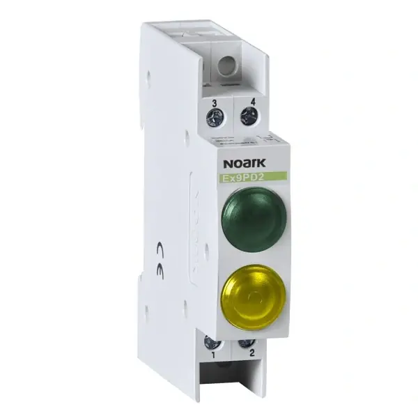 Noark 102466 Ex9PD2gy 24V AC/DC Světelné návěstí, 230V AC/DC, 1 zelená LED a 1 žlutá LED Výprodej