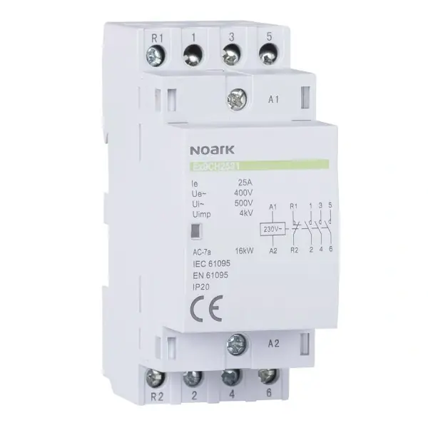 Noark 113647 Ex9CH25 04 230V 50/60Hz Instalační Stykač 25A, 230 V, 4 NC kontakty Víkendová Akce